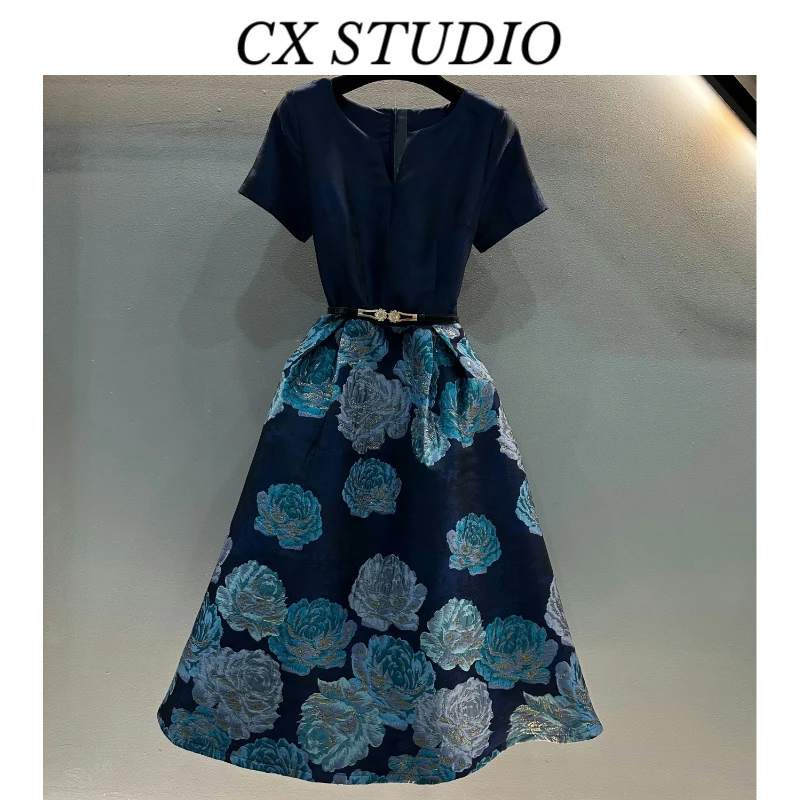 XH[短袖]编码37 经典轻奢气质时尚夏季连衣裙(定制女装）TG231