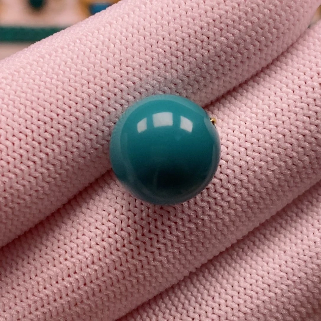 绿松石未镶嵌圆珠A813/13.6