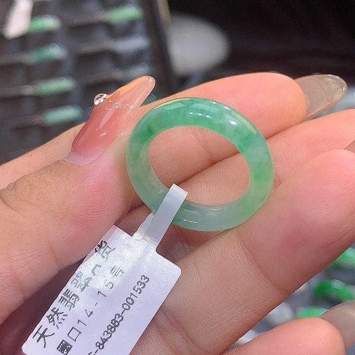 翡翠戒指未镶嵌圈口15