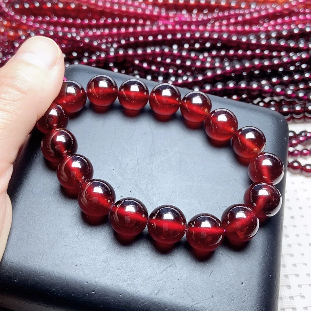 手链未镶嵌石榴石贝*11橙红色