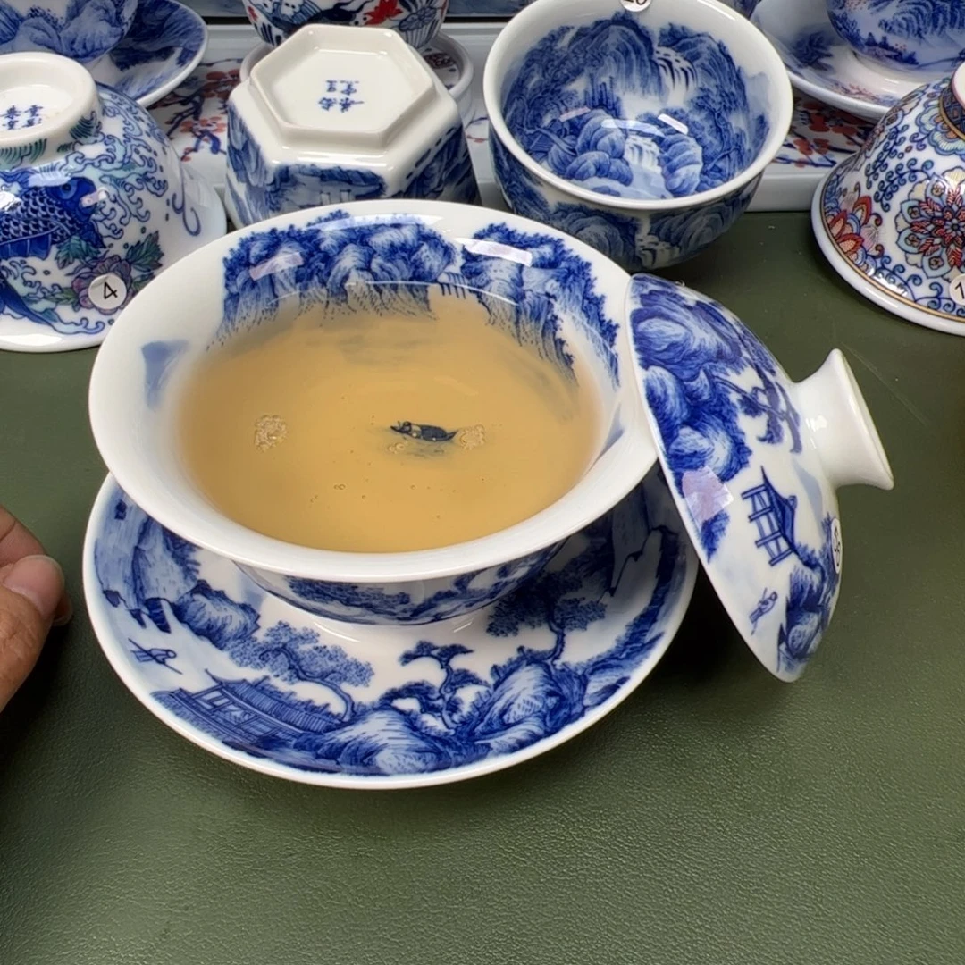 陶瓷景德镇纯手工纯手绘茶具木木56