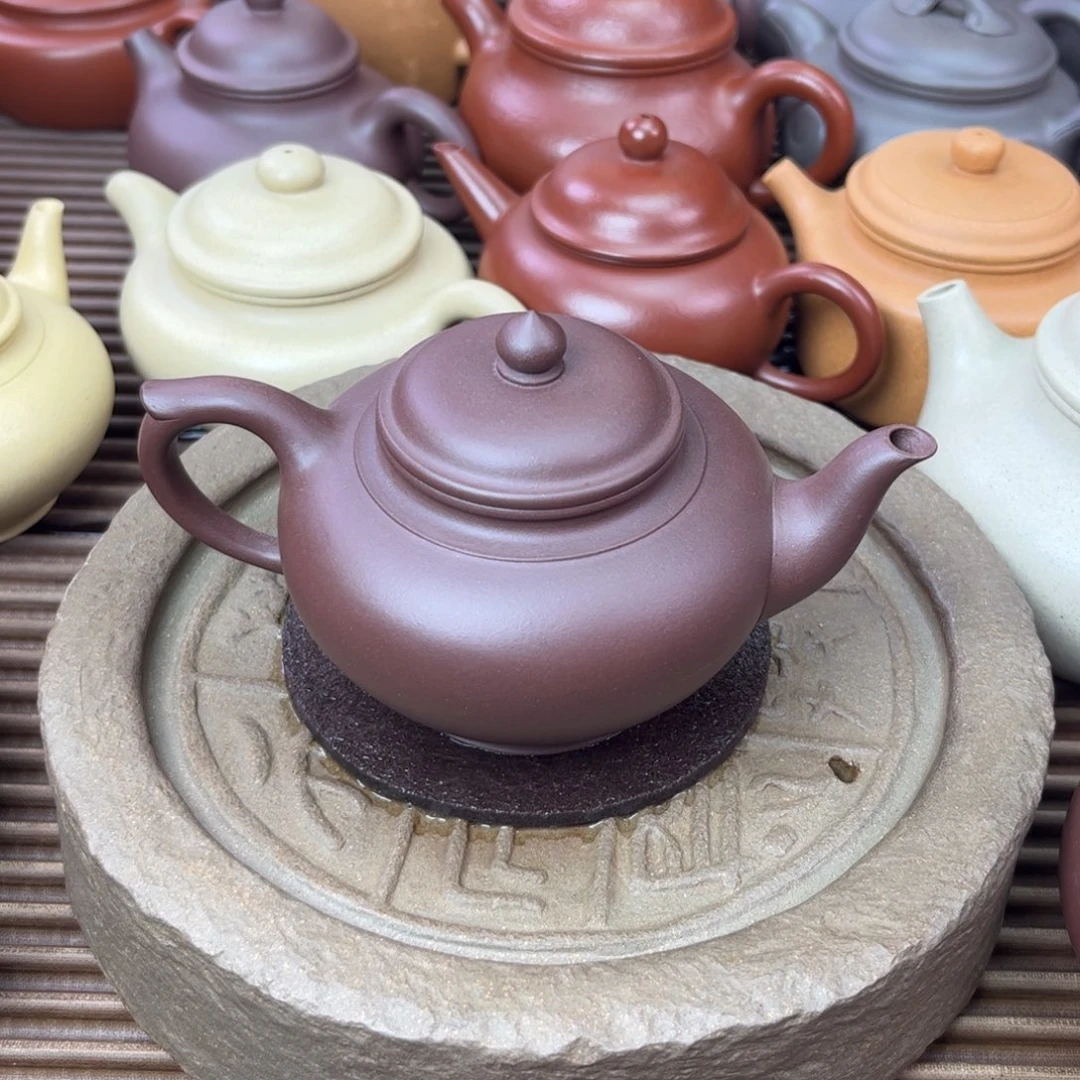 茶壶紫砂笑樱 微瑕150 老紫泥