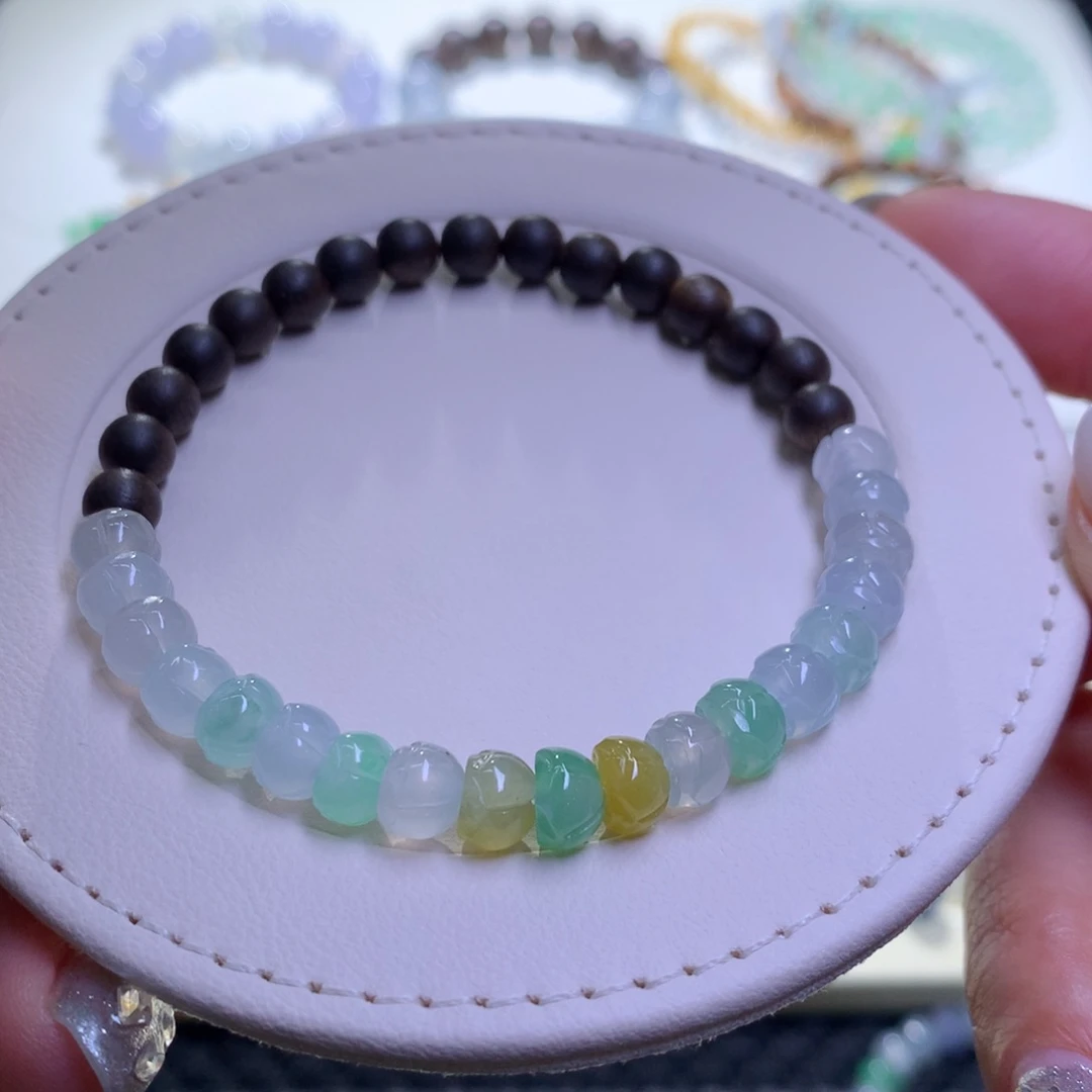 未镶嵌手链翡翠翡翠手串卡6.5