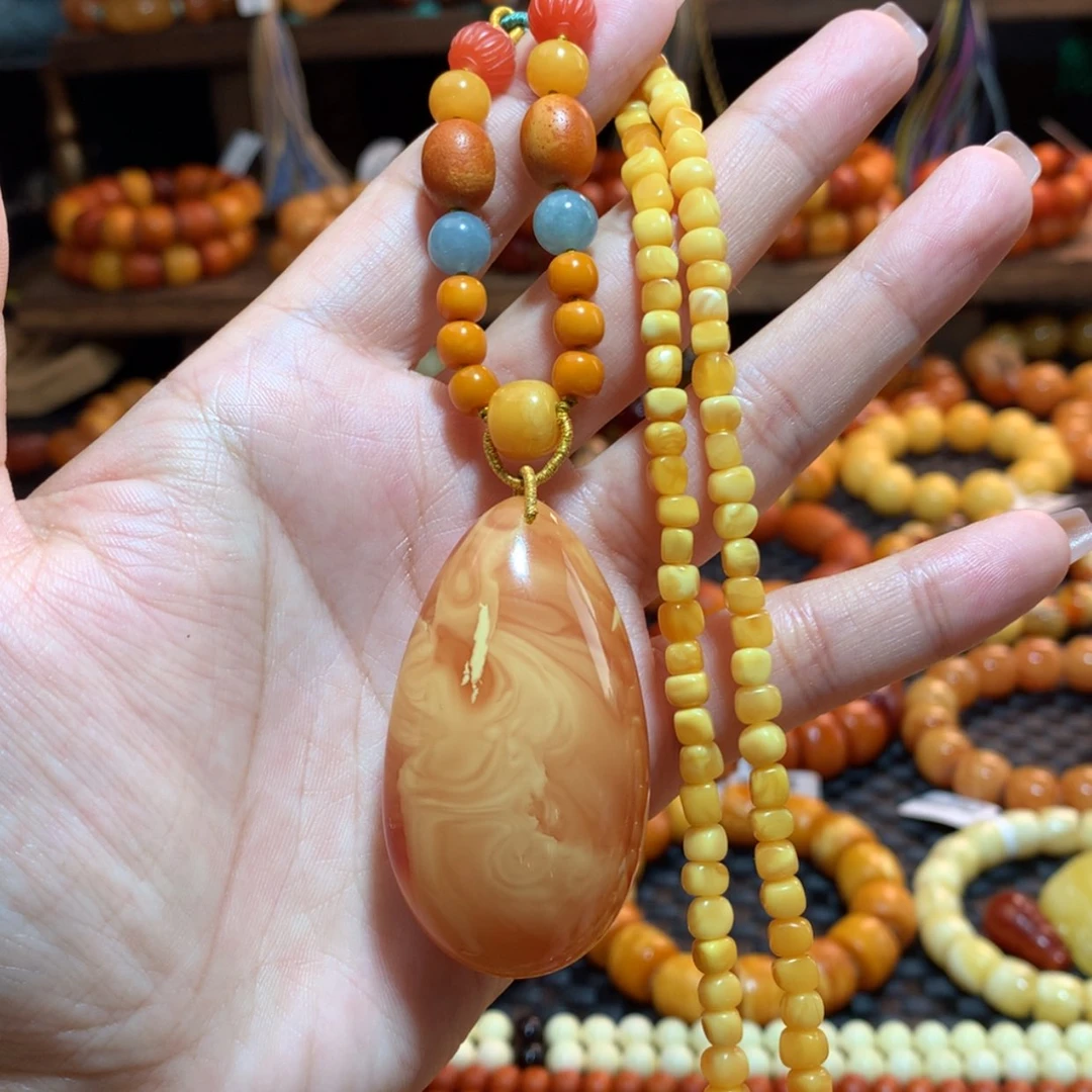 【闪购商品】蜜蜡吊坠(赠链)未镶嵌蜜蜡吊坠