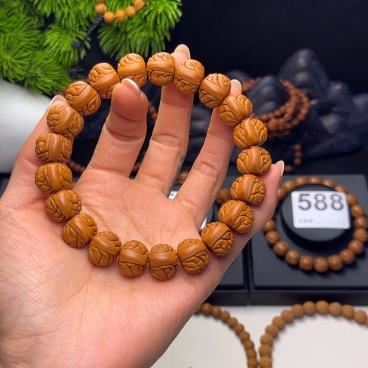 爱***人吊坠桃核荔枝纹14