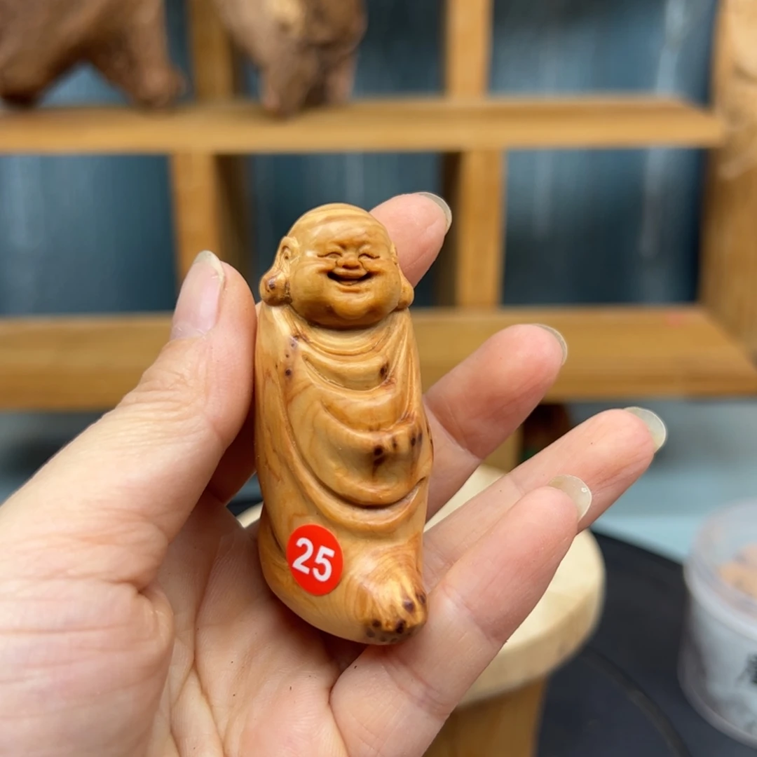 顺***N木崖柏木摆件手把件