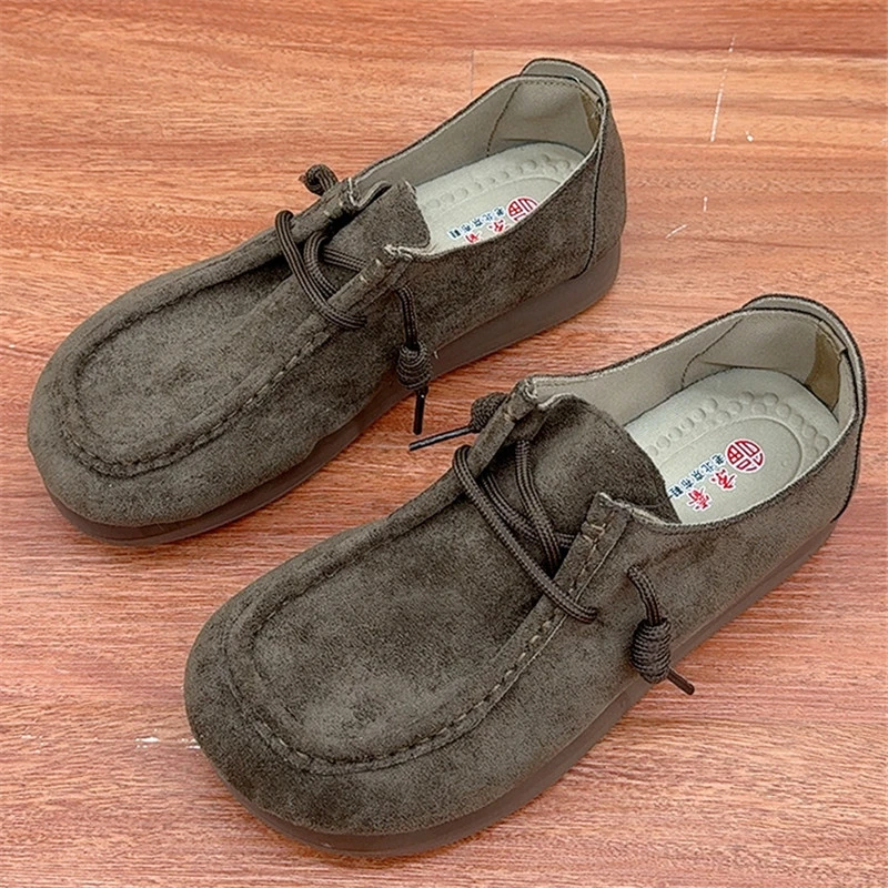 新款老北京布鞋早秋洋气袋鼠鞋软底勃肯女鞋复古休闲鞋百搭豆豆鞋