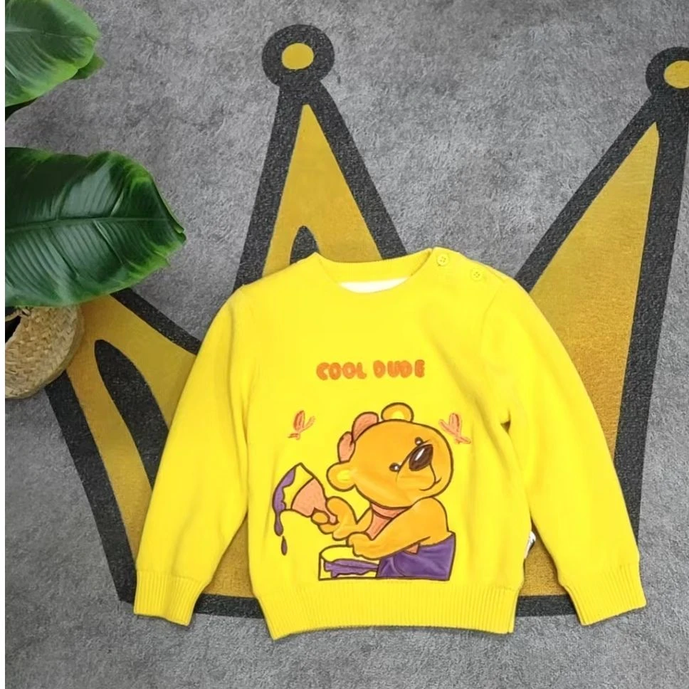 1646/E4-5/小家加绒针织卫衣（小熊）微瑕