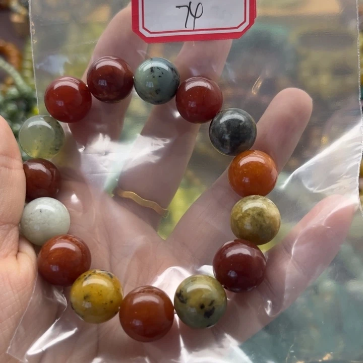 未镶嵌蛇纹石玉手链