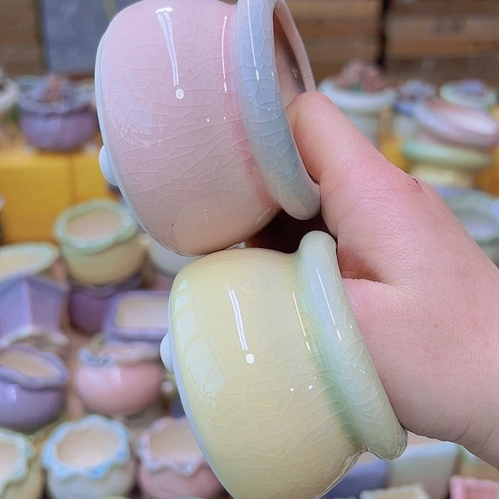 红陶陶瓷花盆当场满12包邮