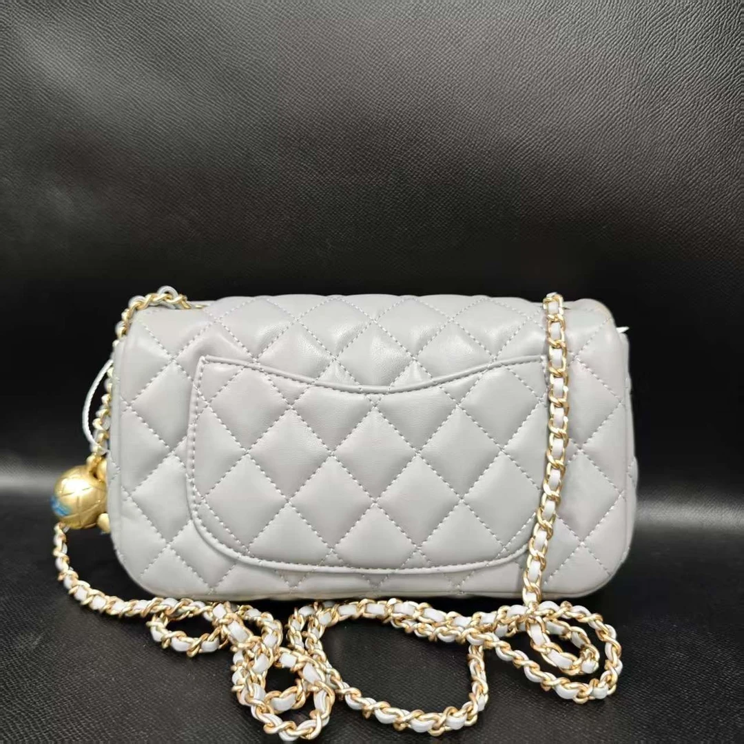SMVP 高定奢品 潮流打造真皮女士包时尚20CM 10398灰色 球