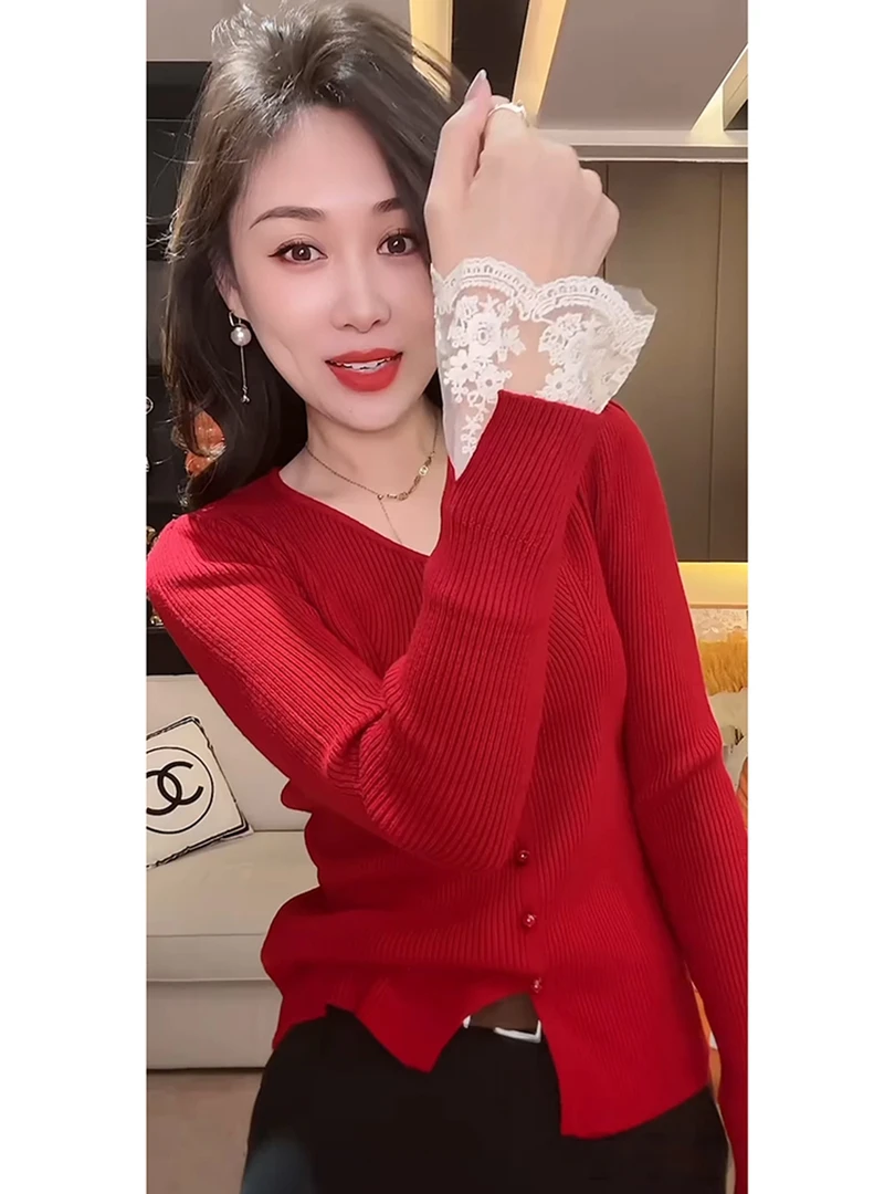 超厚实高领软糯针织开衫女秋冬白色单排扣毛衣外套宽松大码上衣冬