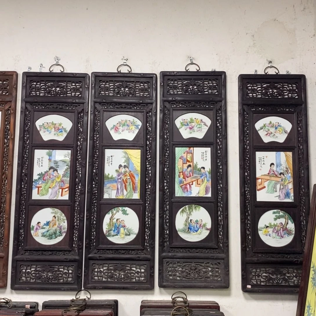 瓷片120*38*4 景德镇瓷板画柴窑烧制