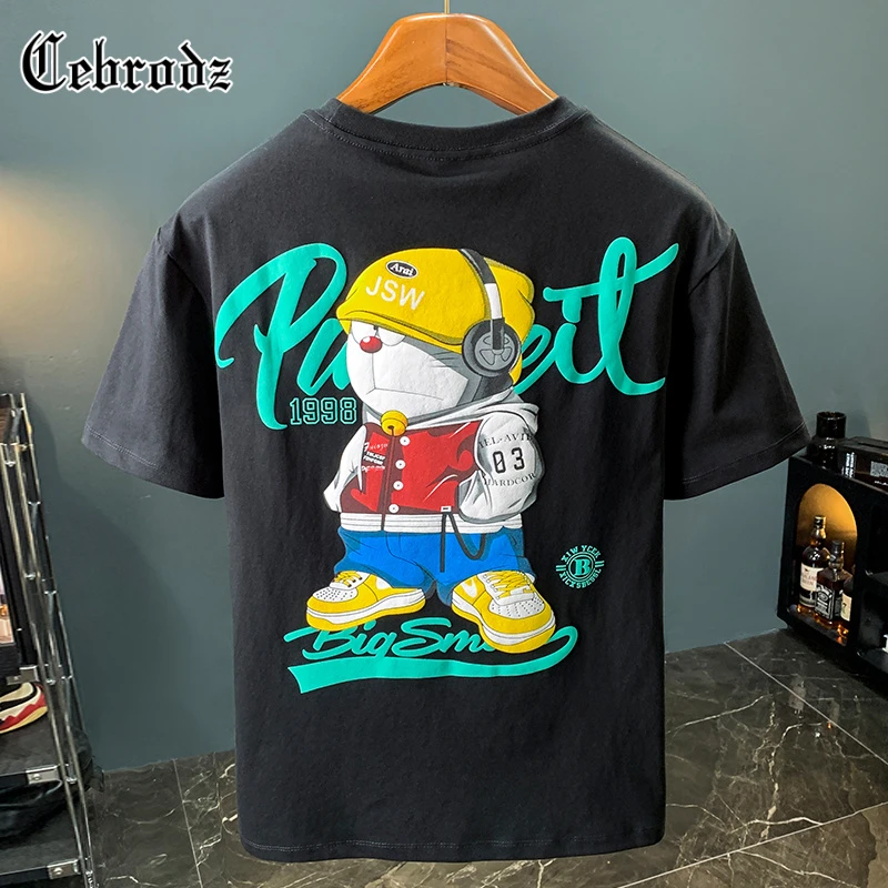 法国Cebrodz叮当猫印花短袖T恤男士2025年夏季上衣薄款圆领卡通男