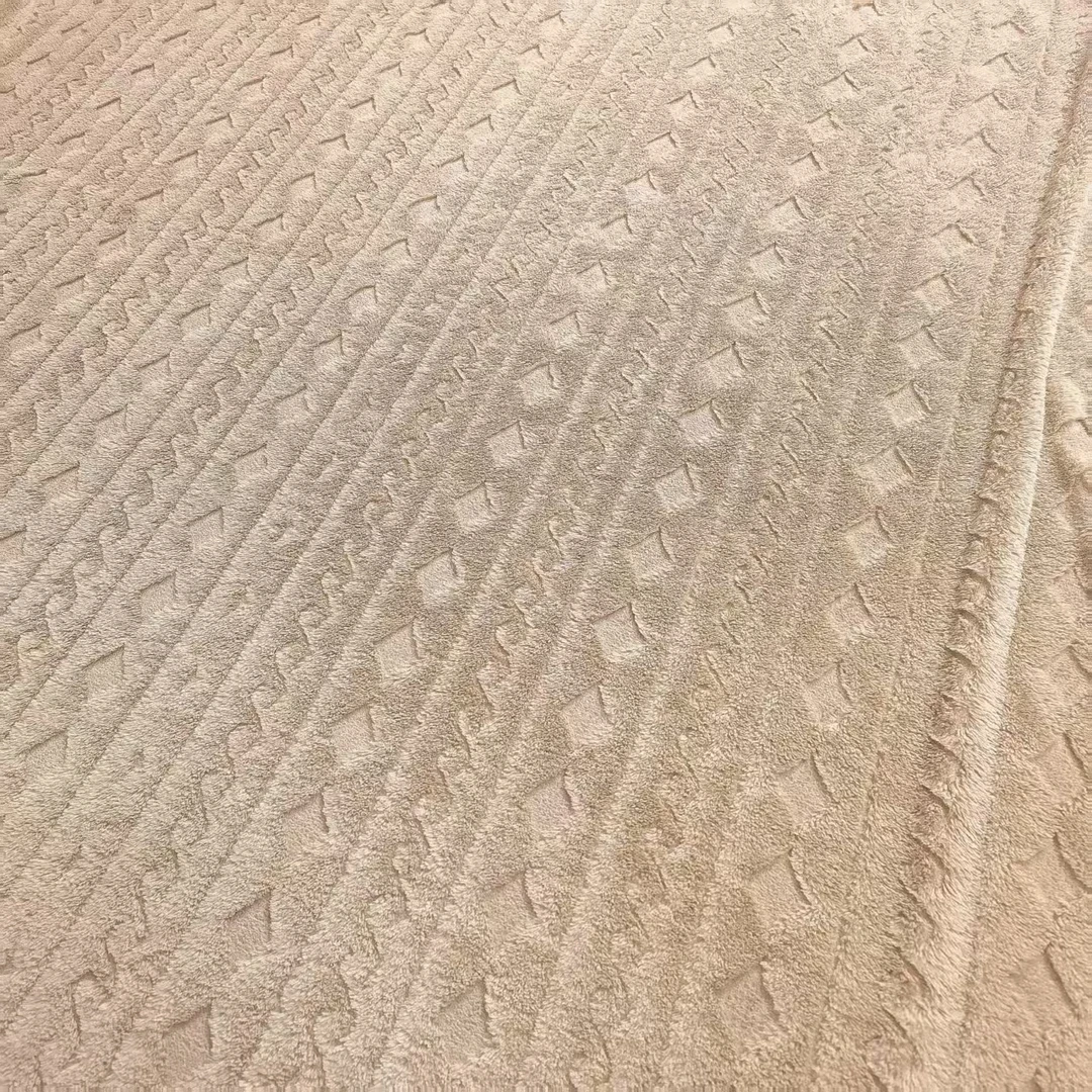 200cm*230cm 咖色仿兔毛毯子加绒加厚牛奶绒多功能盖毯