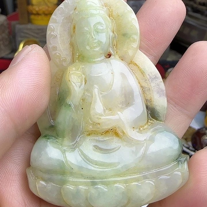 白玉菩提吊坠大*精品