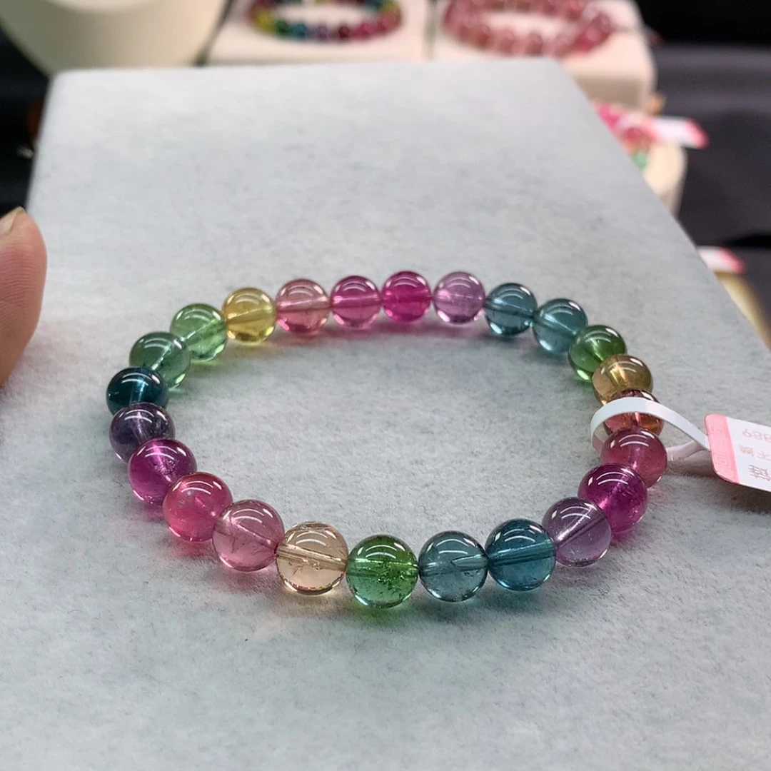 【闪购商品】手链未镶嵌碧玺碧玺荧光色标单圈8