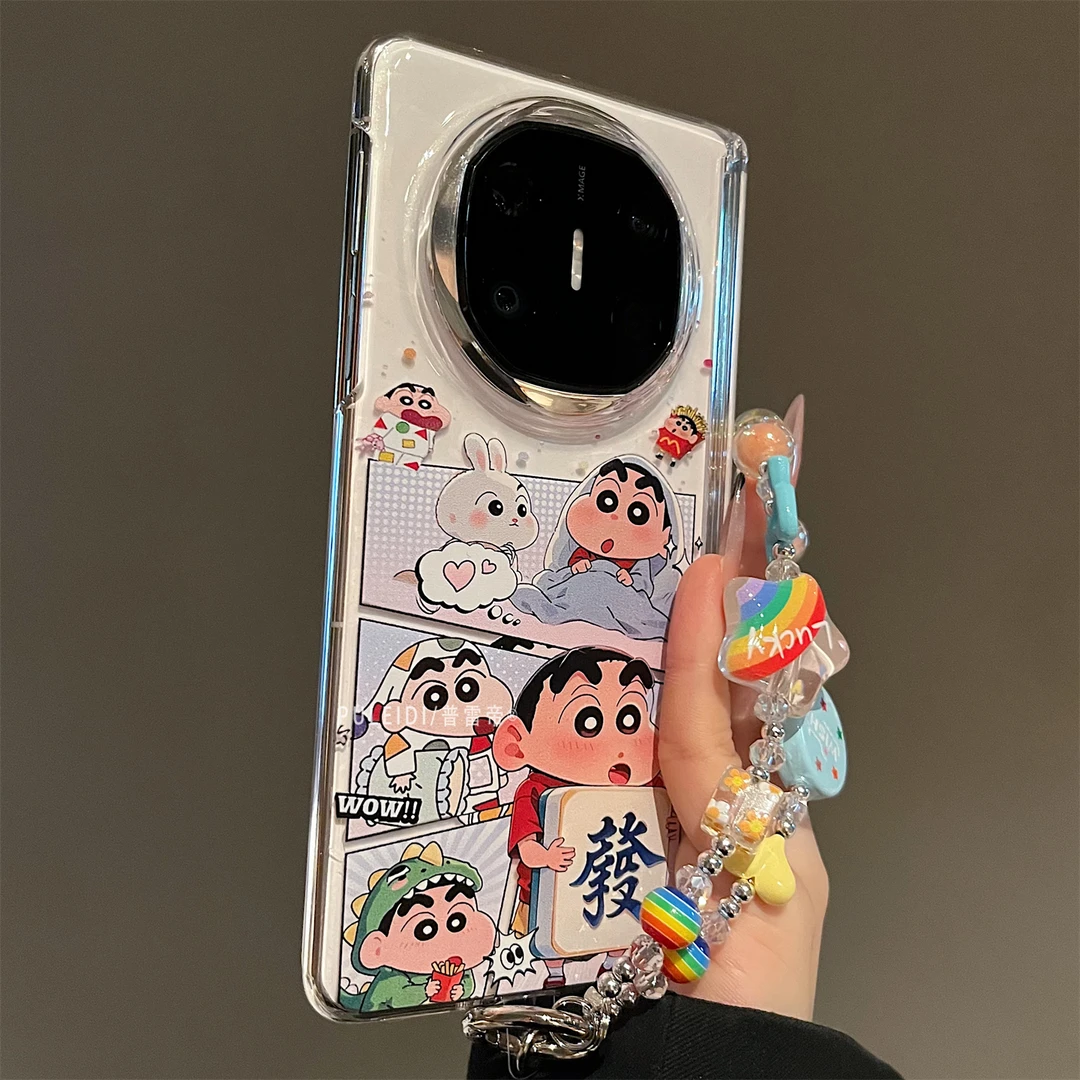 ins风卡通可爱小新适用华为MateX6典藏版折叠屏手机壳个性新款X5