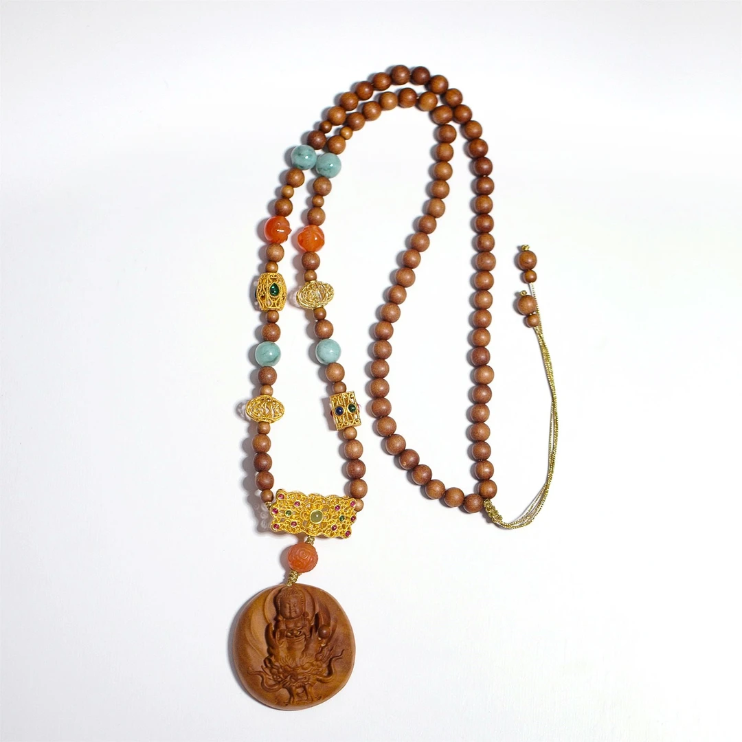 【网瓷专属】18K翡翠老山檀项链多样性发一件BGXXL1490