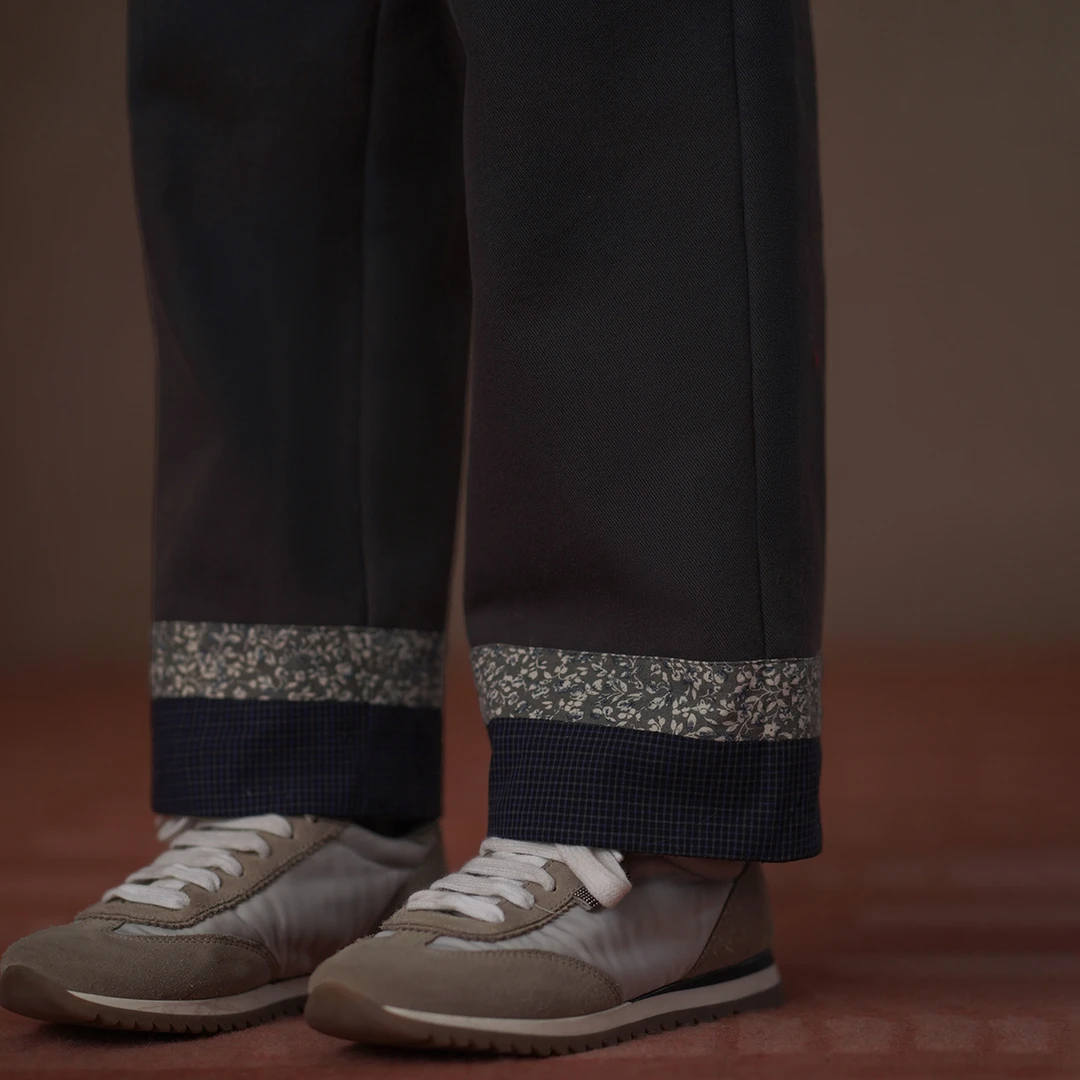 哈齿童装冬季儿童休闲裤百搭宽松加绒长裤女童拼接直筒裤加厚保暖