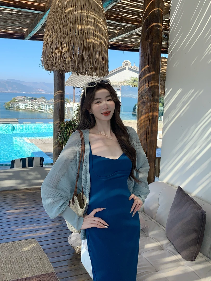 EIA一尧【半熟甜心】法式气质姐系穿搭吊带连衣裙春夏显白显瘦长裙