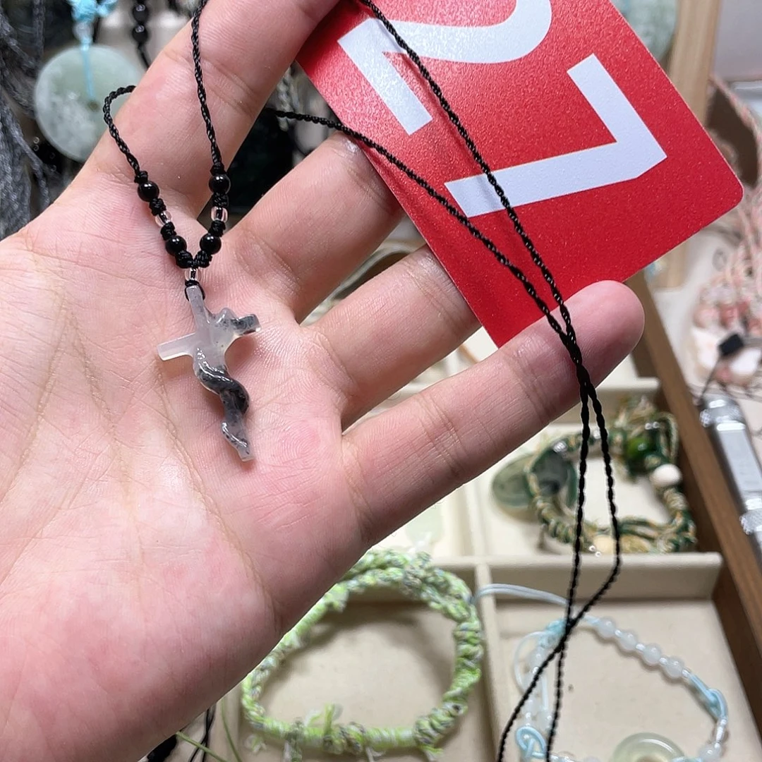 蛇纹石玉合金手链
