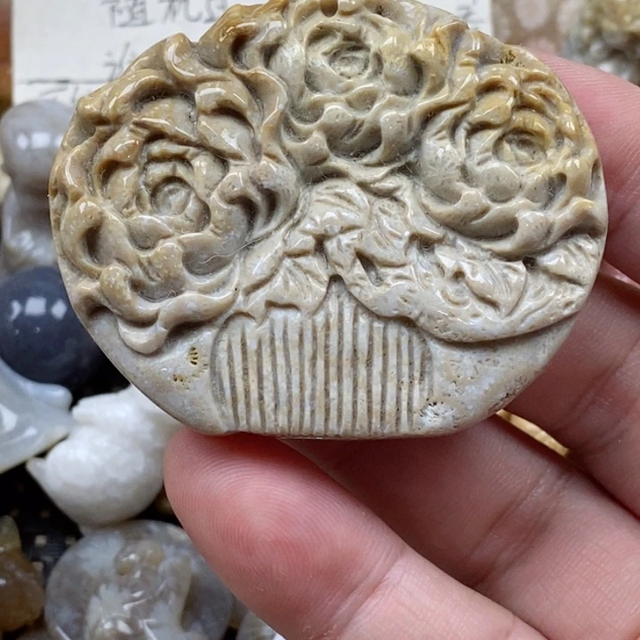 颈饰未镶嵌硅化珊瑚（珊瑚玉）有瑕