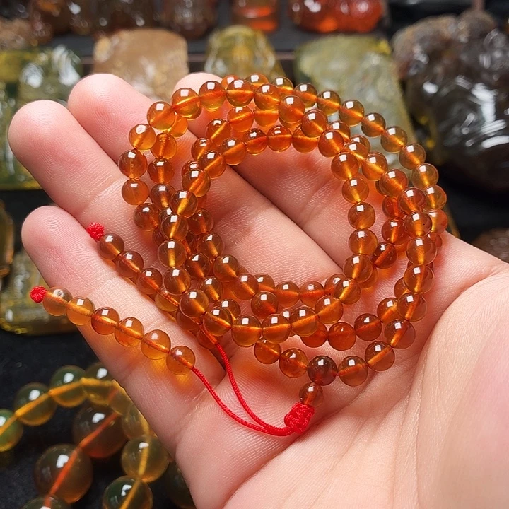 琥珀未镶嵌裸石5大➕棕红57