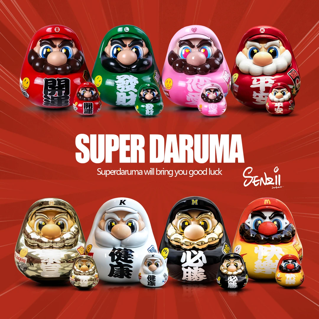 SENZII千記商行x财神院子超级达摩限量不倒翁潮玩手办摆件车载