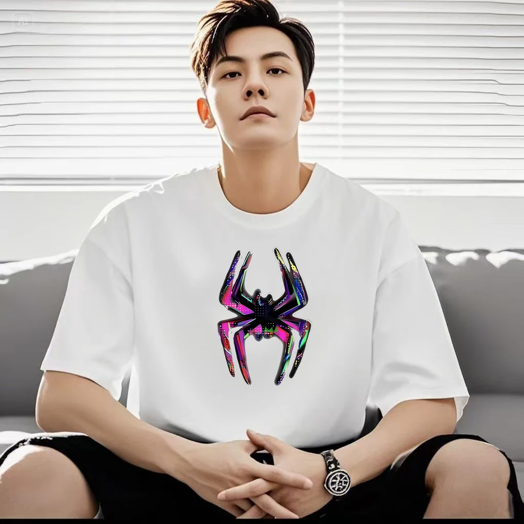 幻影蜘蛛潮流爆款痞帅宽松时尚夏透气纯棉男女同款高品质圆领短袖
