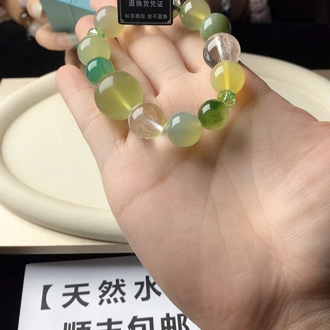 银S925镀金镶嵌手链水晶
