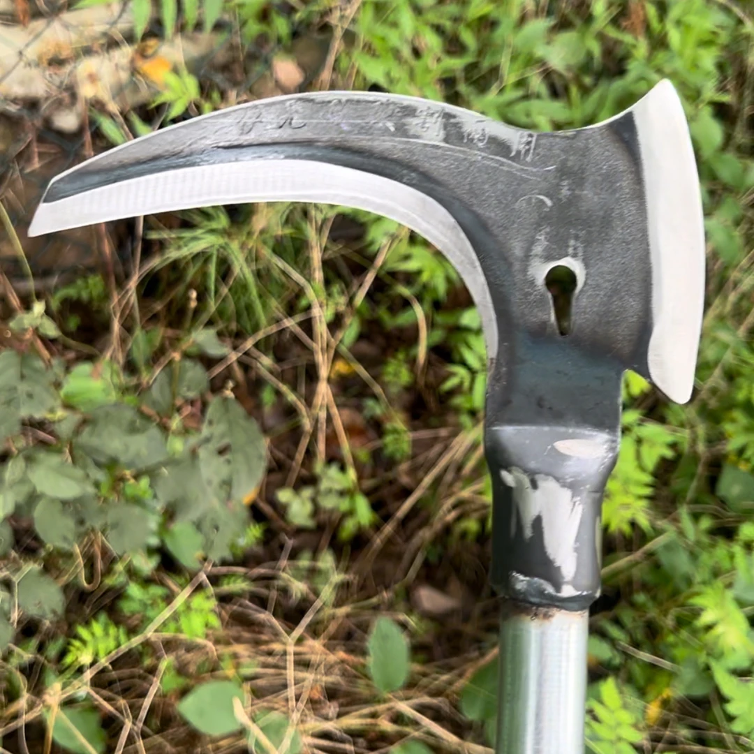 高锰钢钢柄加厚双砍镰刀多功能农用工具户外砍柴割草神器