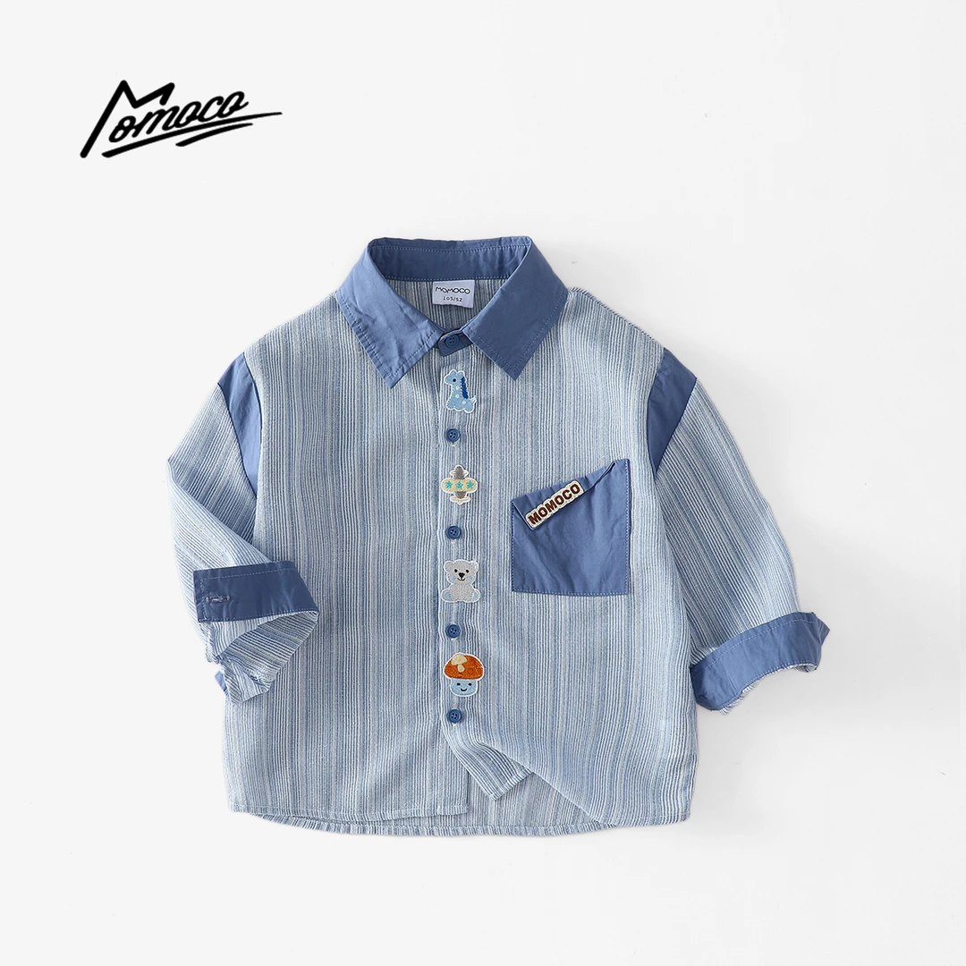 MOMOCO秋季男童新款洋气潮流休闲衬衫77330234022