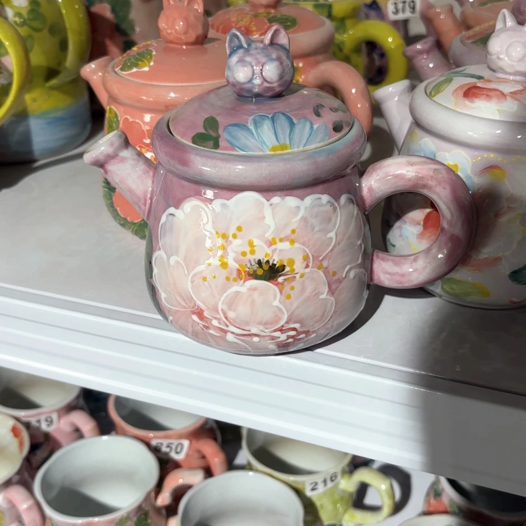 景德镇手绘高温釉下彩陶瓷茶具