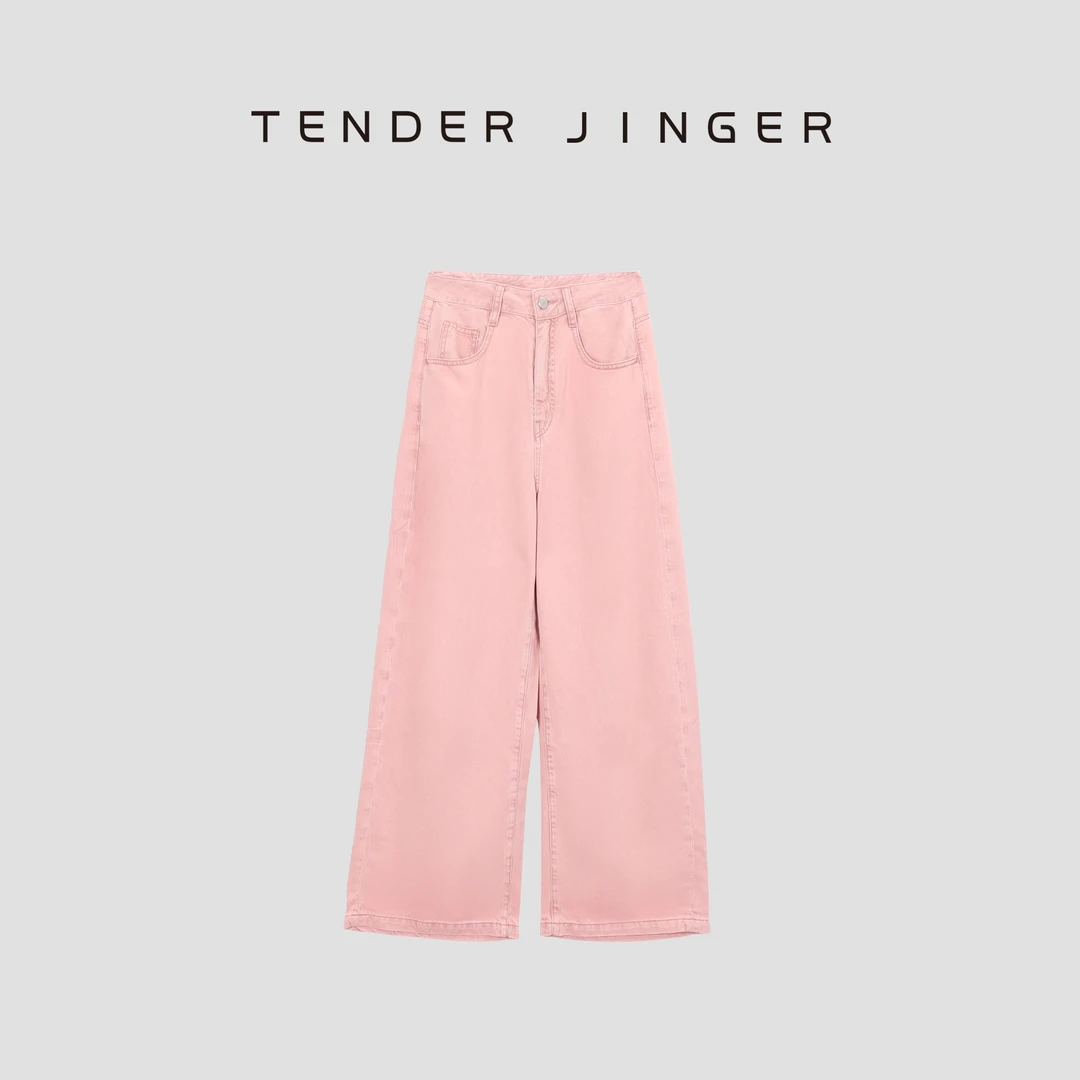 【BASICS】2024夏女休闲天丝阔腿牛仔裤T42PH77448