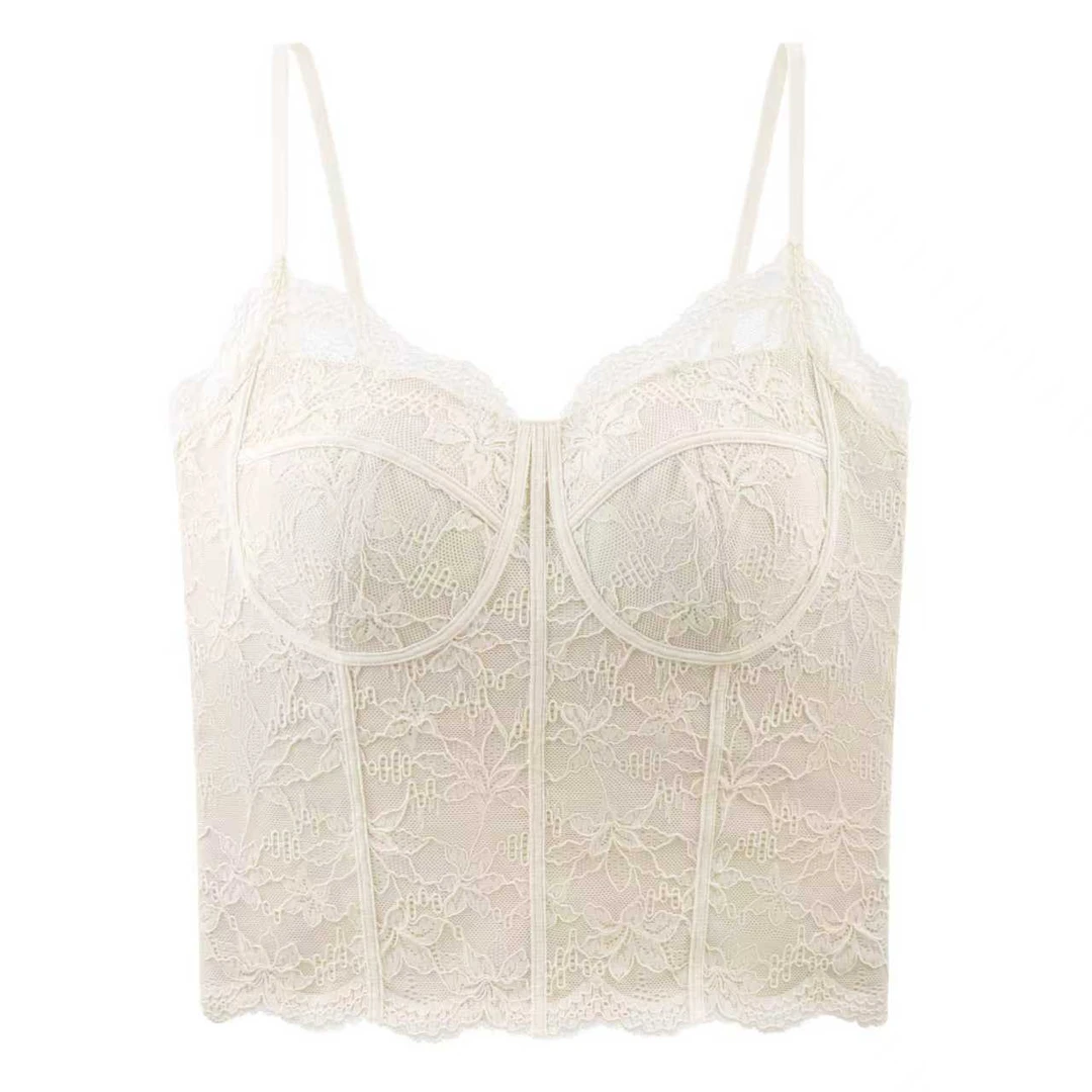 【NANA】法式蕾丝V领背心吊带6100