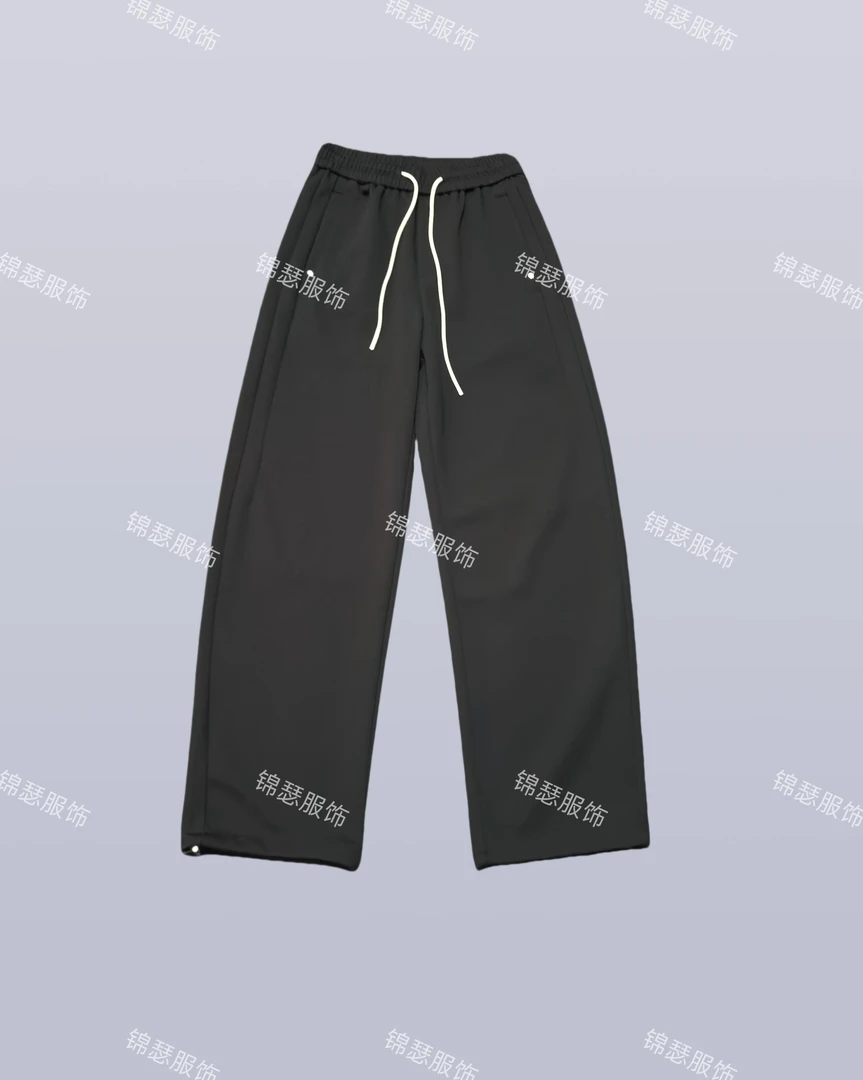 【锦瑟服饰】美式直筒休闲裤秋季微弹立体剪裁裤子设计感