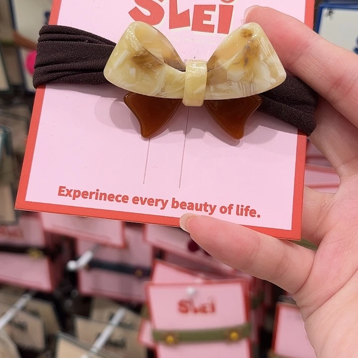 布艺铁合金咖色头绳