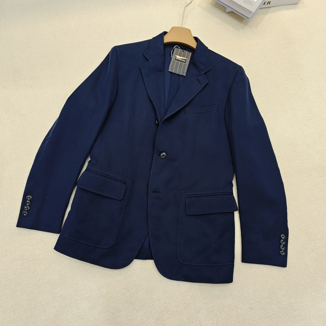 未使用 ZEGNA 深蓝色西装外套