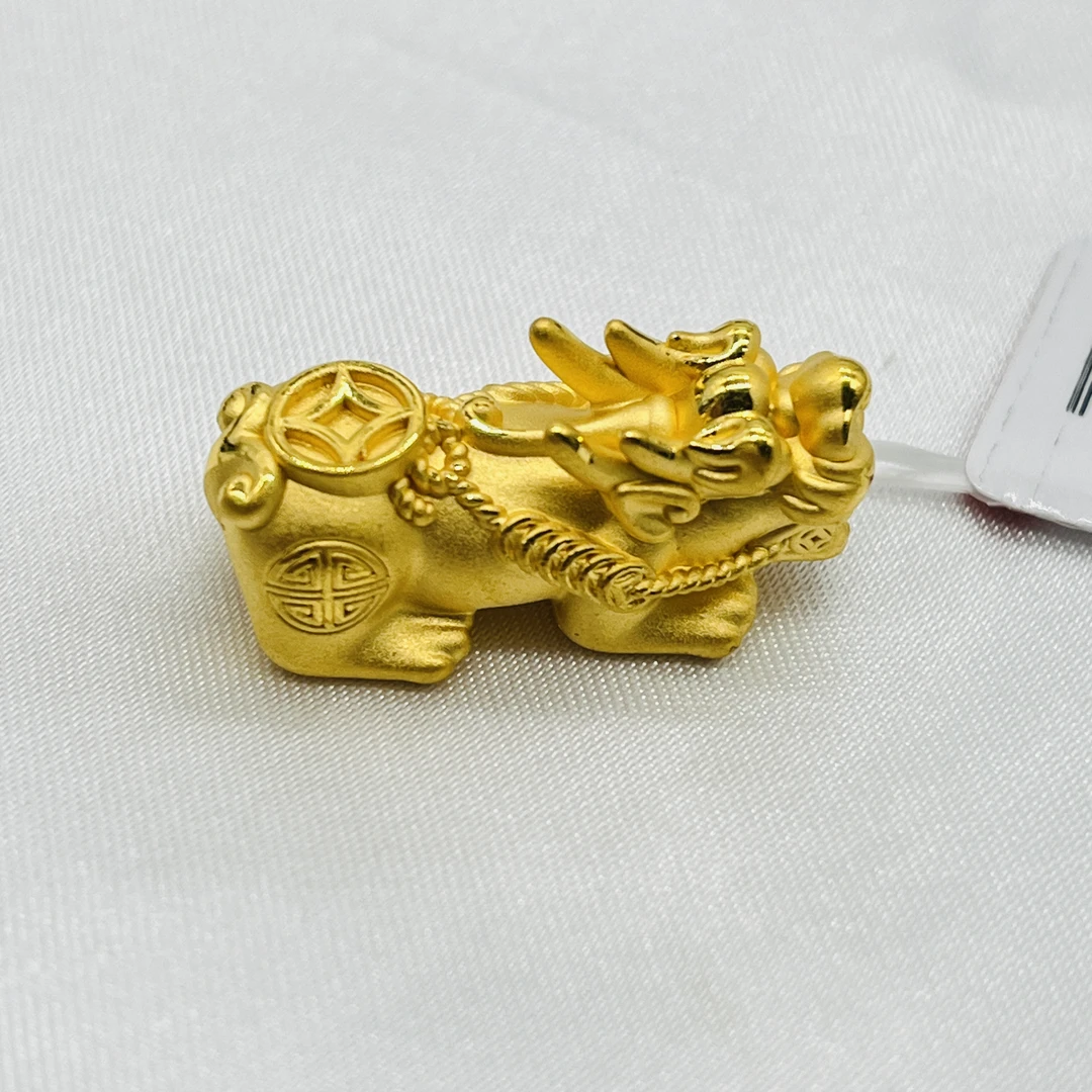 足金饰品/铜钱貔貅通孔/2.27/1A5D1071/K