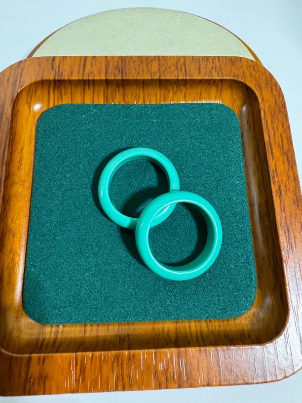 非金属玻璃戒指 A032蓝色戒指（拍一发二）