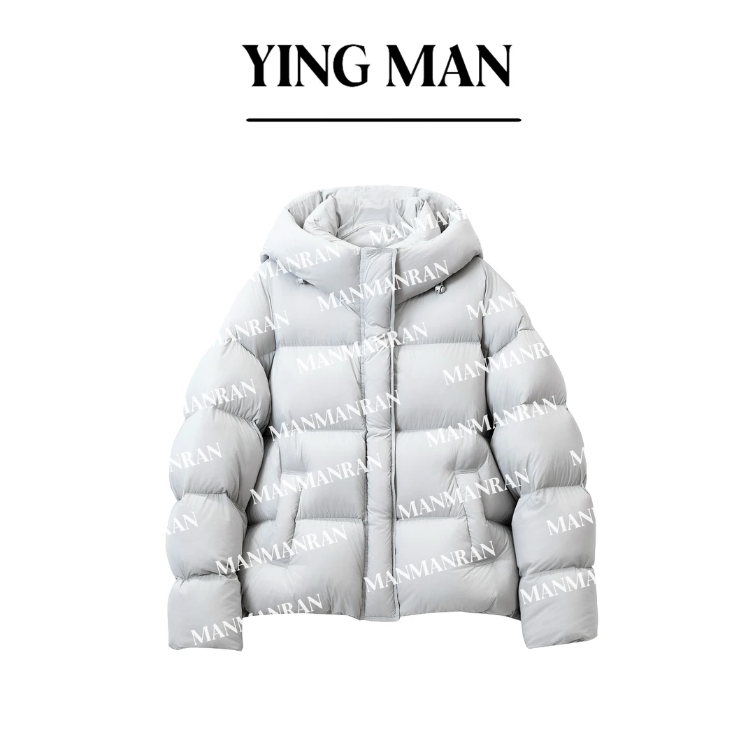 【樱蔓老板原创95鹅】2025新款白鹅绒羽绒服轻奢时尚百搭女连帽冬季
