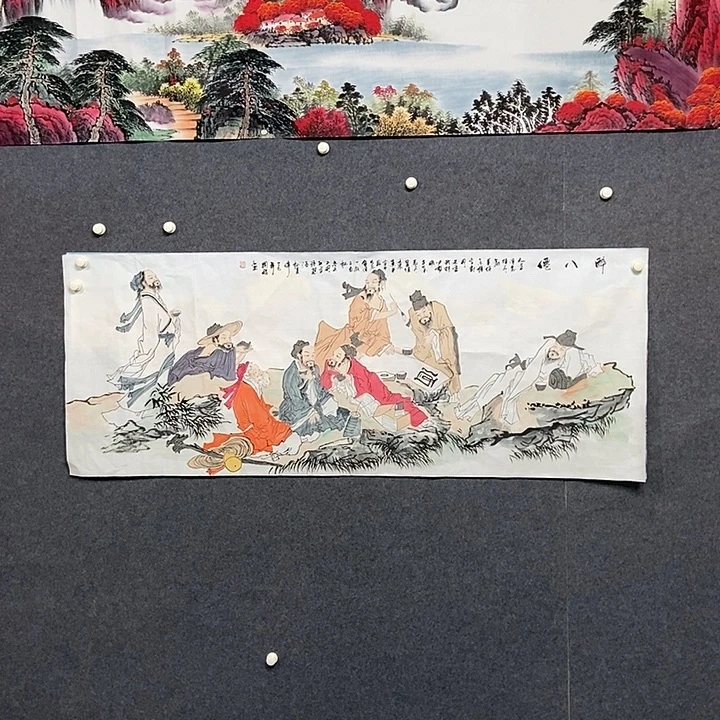 国画小六尺醉八仙一副