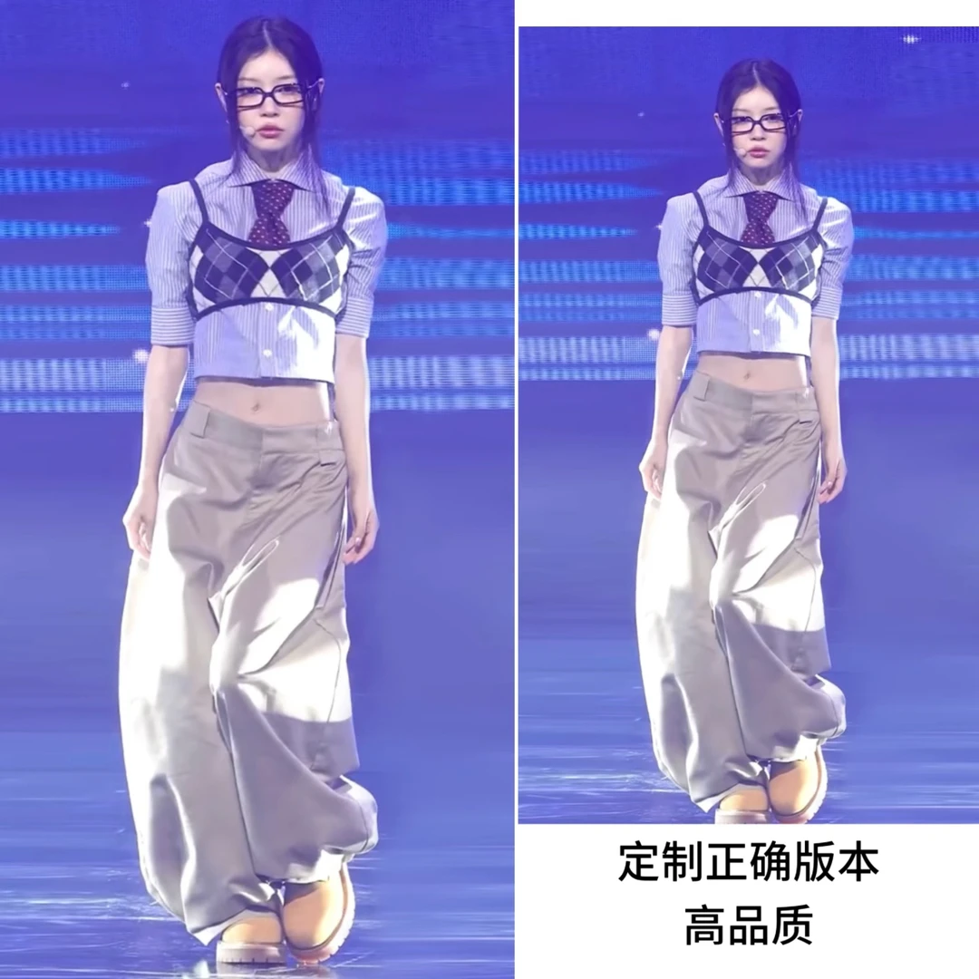 Moka同款卡其色君阔腿工装裤女2025秋季新款爆款宽松显瘦百搭裤子