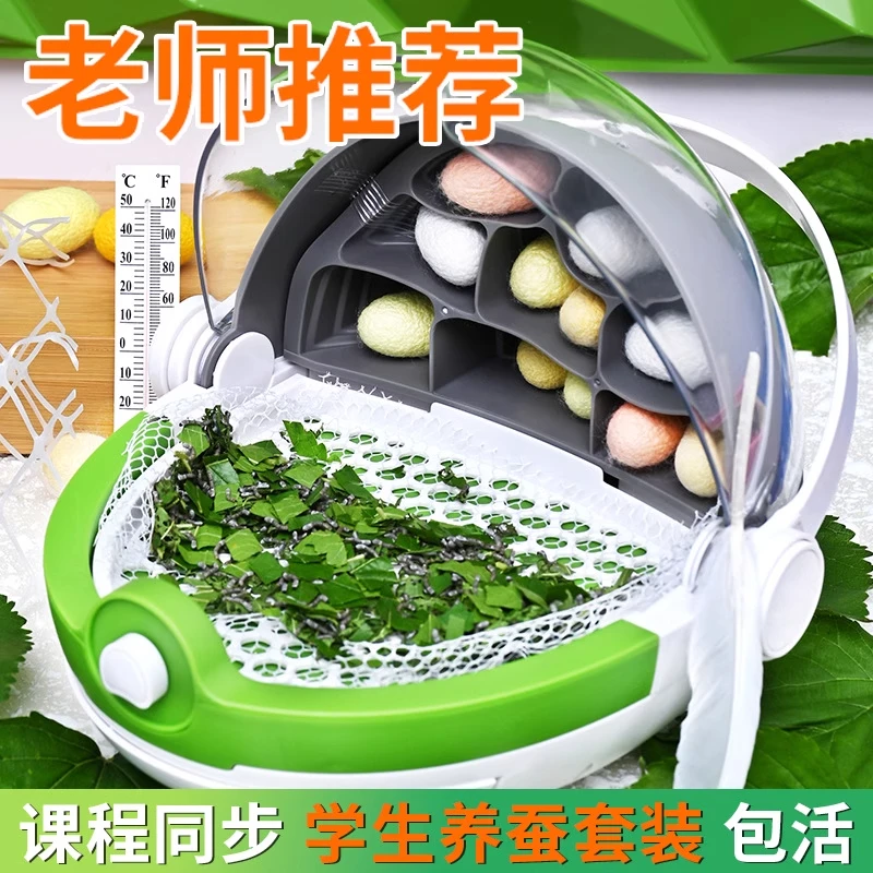 蚕宝宝太空养育舱养蚕别墅观察箱春蚕卵套装小学生养蚕套装送桑叶
