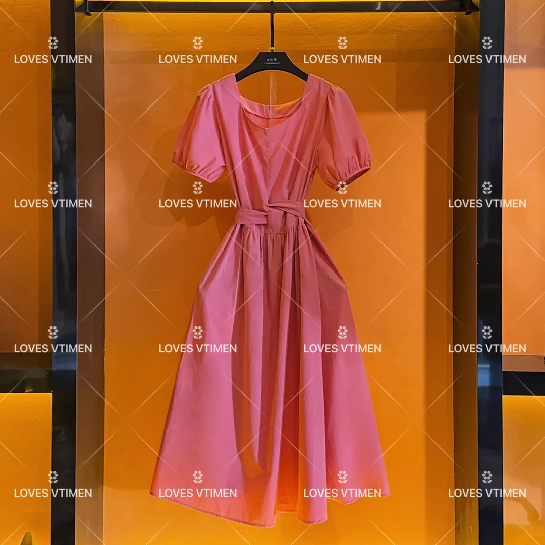 夏季设计师款气质国风显瘦收腰连衣裙L-A979