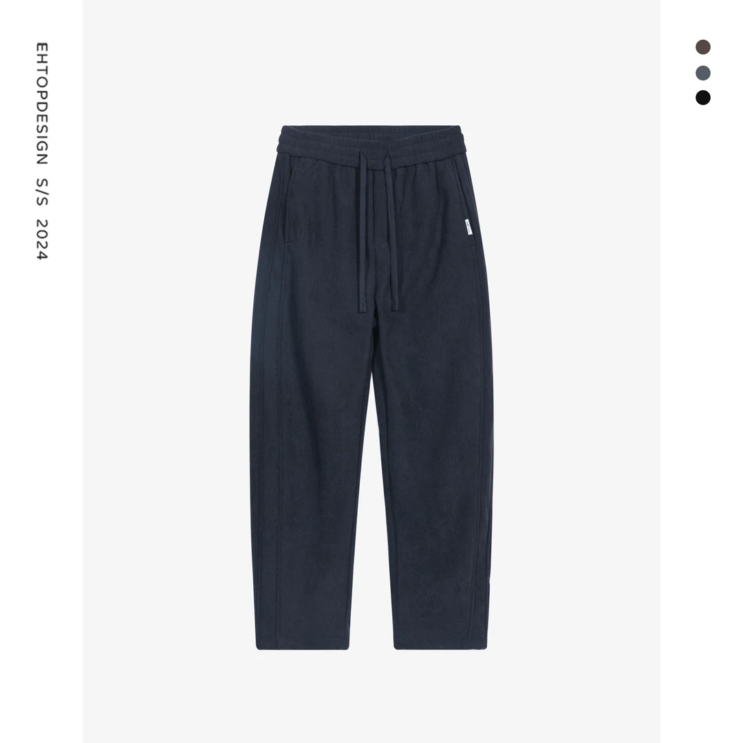 冬季休闲裤潮流舒适设计感男女款抽绳宽松百搭直筒时尚长裤3125