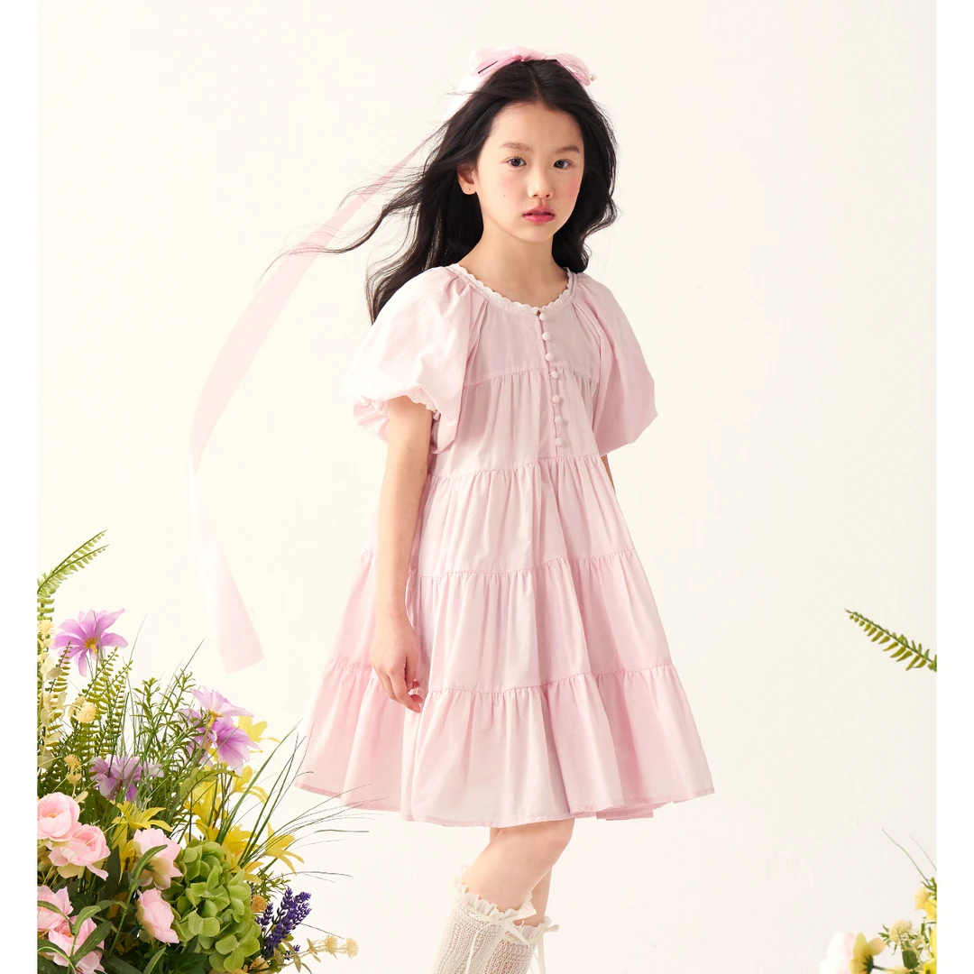 媛媛公主【粉色合集】2025夏季女童国风百搭休闲T恤15201A105