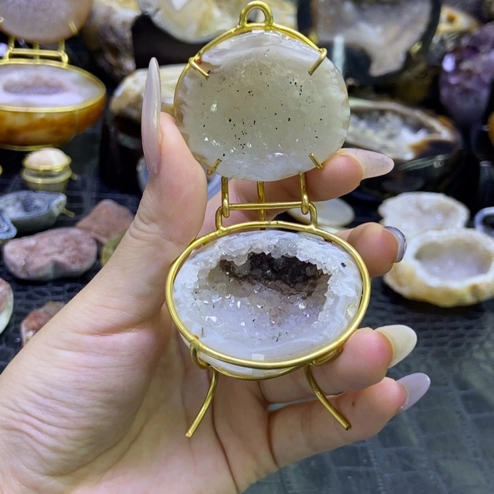未镶嵌水晶珠宝半成品蚕丝盆