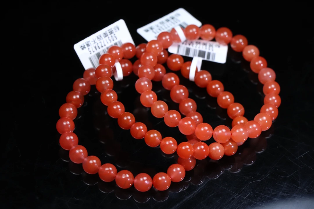 3原矿无优化天然南红保山西山杨柳单圈7mm左右多样性发一条微色差